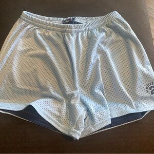 Light Blue Mesh Athletic Shorts